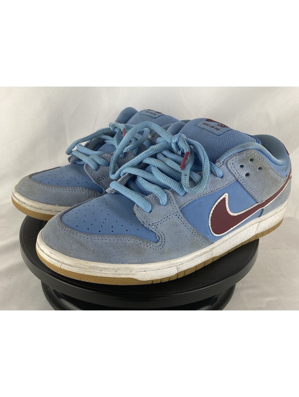 Men's Size 9.5 Nike SB Dunk Low Pro Phillies Valor Blue Maroon DQ4040-400